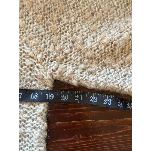 VTG Hand Knit J H Collections Sweater M Tan 1/2 Sleeves Wool Blend Classy Clean - Picture 11 of 14